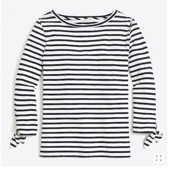 J. Crew Factory Tops - {2 for $25} J Crew Nautical Striped Tie Sleeve T